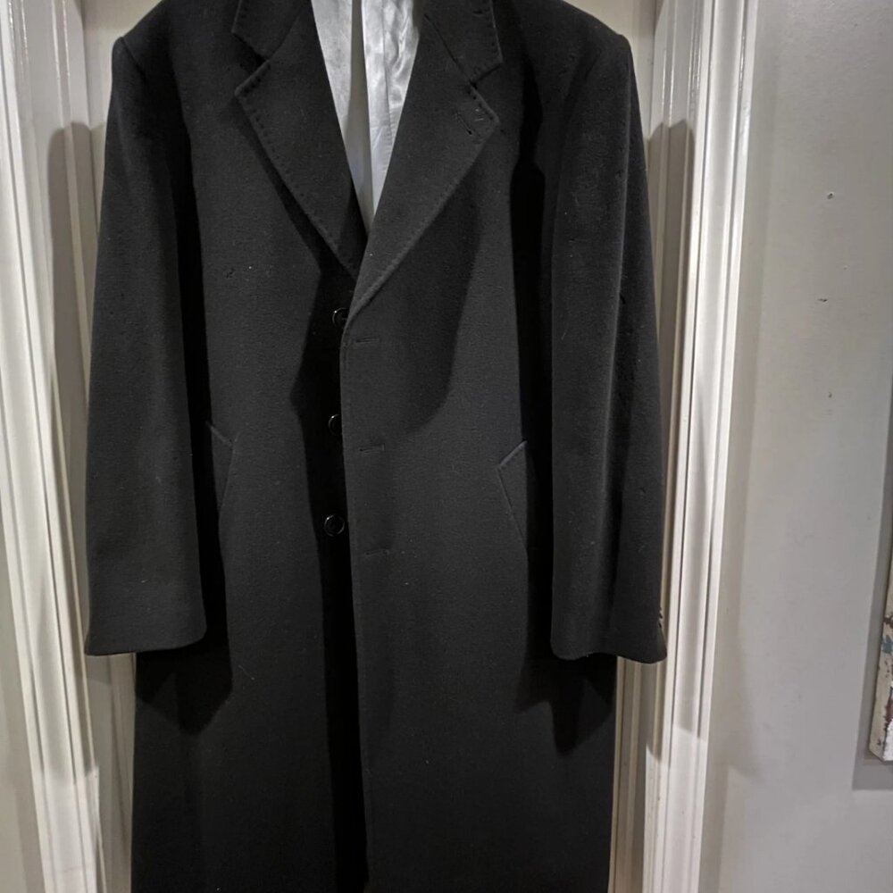 Cashmere Topcoat, Size L, Movimento Italian